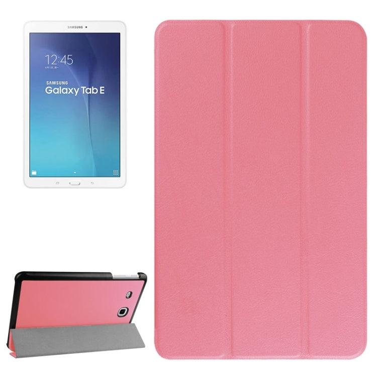 Karst Texture Horizontal Flip Leather Case with 3-folding Holder for Galaxy Tab E 9.6