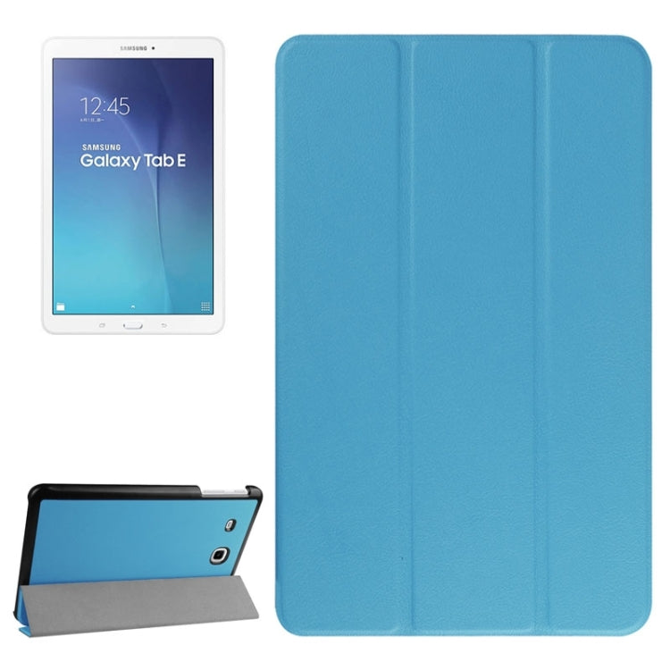 Karst Texture Horizontal Flip Leather Case with 3-folding Holder for Galaxy Tab E 9.6