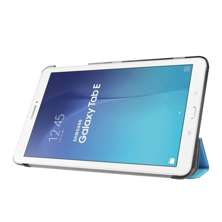 Karst Texture Horizontal Flip Leather Case with 3-folding Holder for Galaxy Tab E 9.6