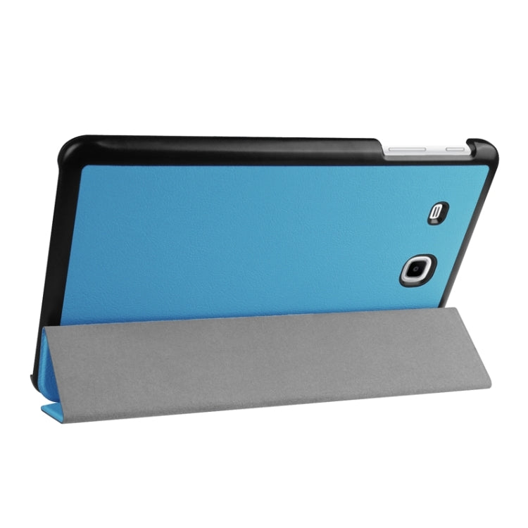 Karst Texture Horizontal Flip Leather Case with 3-folding Holder for Galaxy Tab E 9.6