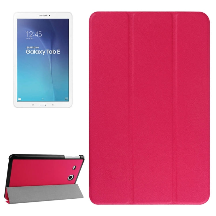Karst Texture Horizontal Flip Leather Case with 3-folding Holder for Galaxy Tab E 9.6