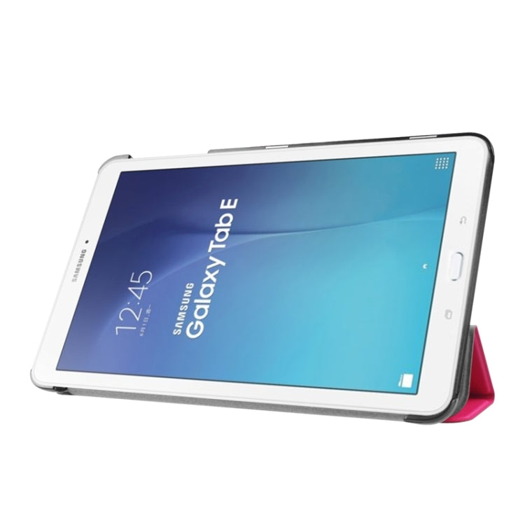 Karst Texture Horizontal Flip Leather Case with 3-folding Holder for Galaxy Tab E 9.6