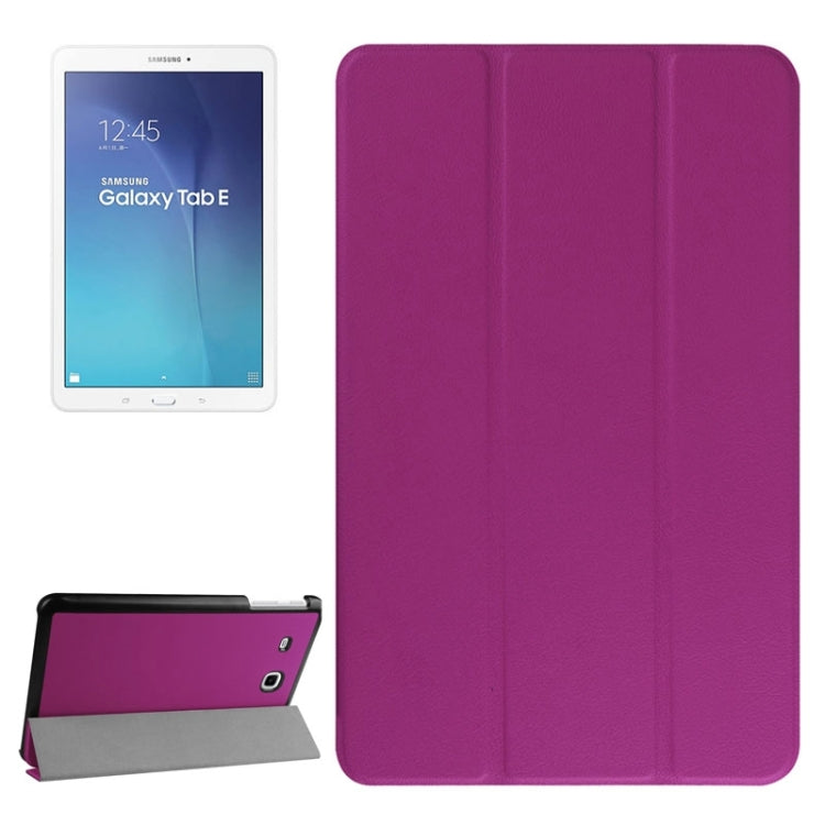 Karst Texture Horizontal Flip Leather Case with 3-folding Holder for Galaxy Tab E 9.6