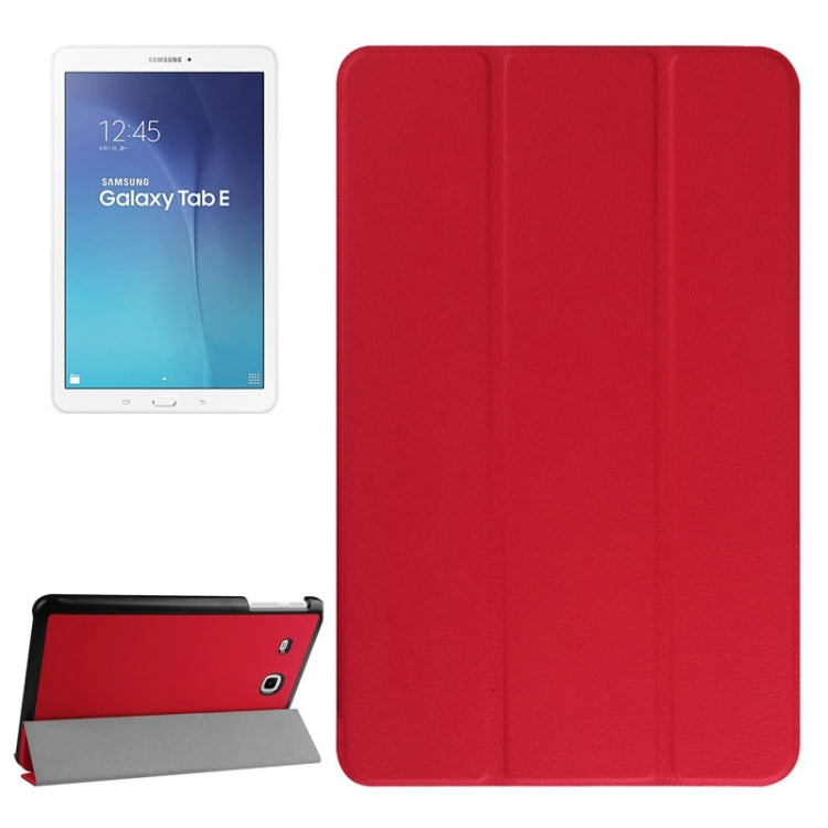 Karst Texture Horizontal Flip Leather Case with 3-folding Holder for Galaxy Tab E 9.6