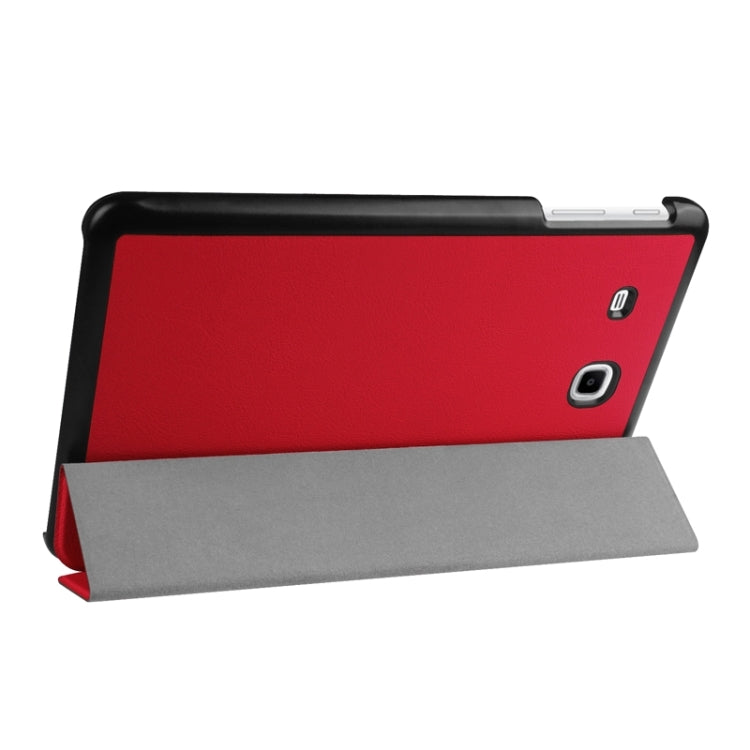 Karst Texture Horizontal Flip Leather Case with 3-folding Holder for Galaxy Tab E 9.6