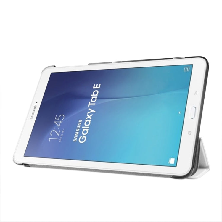 Karst Texture Horizontal Flip Leather Case with 3-folding Holder for Galaxy Tab E 9.6