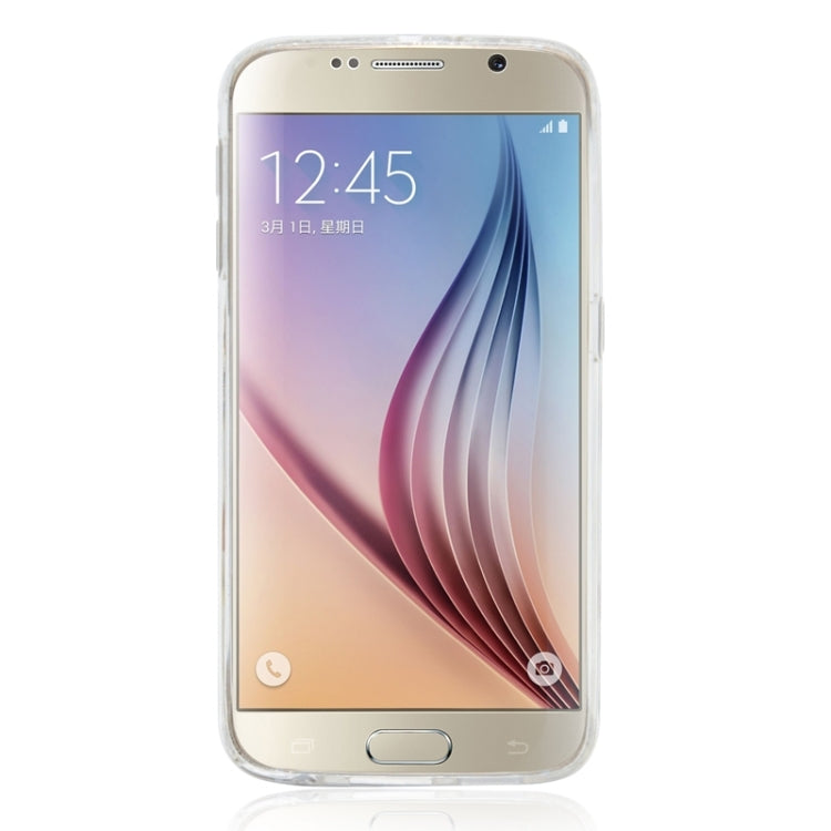 For Galaxy S6 / G920 Fashionable Ultrathin Daisy Pattern Acrylic + TPU Protective Case