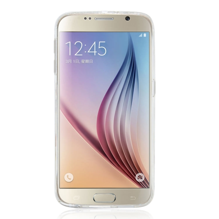 For Galaxy S6 / G920 Fashionable Ultrathin Daisy Pattern Acrylic + TPU Protective Case