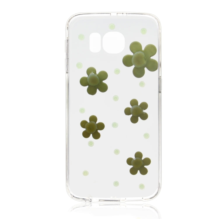 For Galaxy S6 / G920 Fashionable Ultrathin Daisy Pattern Acrylic + TPU Protective Case