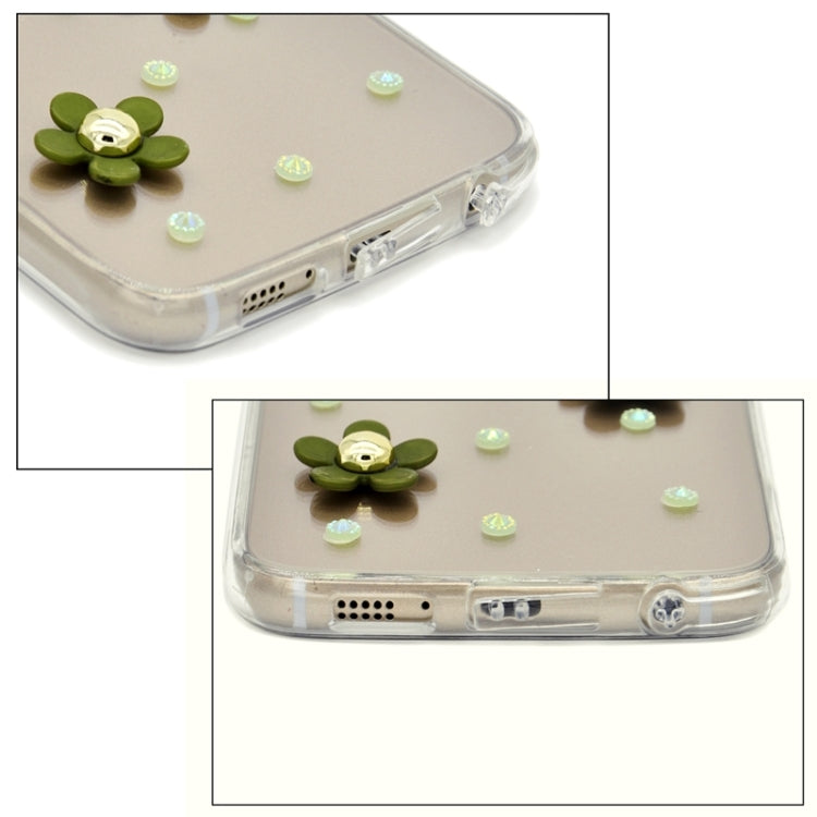 For Galaxy S6 / G920 Fashionable Ultrathin Daisy Pattern Acrylic + TPU Protective Case