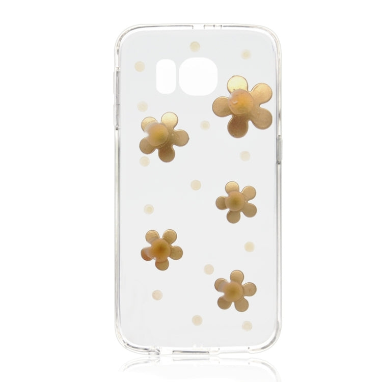For Galaxy S6 / G920 Fashionable Ultrathin Daisy Pattern Acrylic + TPU Protective Case