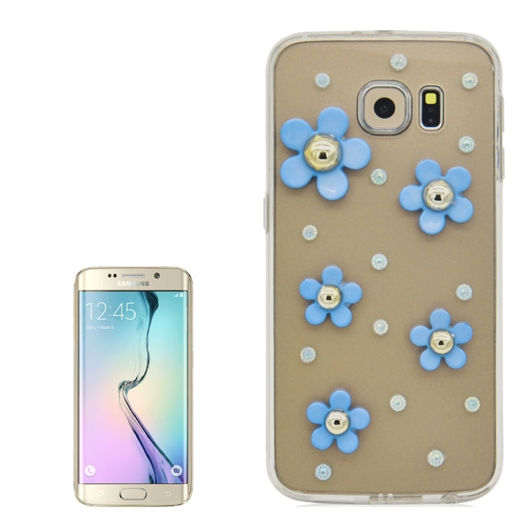 For Galaxy S6 / G920 Fashionable Ultrathin Daisy Pattern Acrylic + TPU Protective Case
