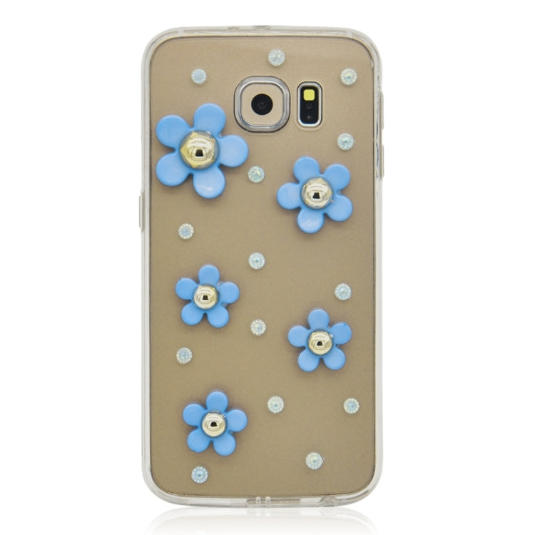 For Galaxy S6 / G920 Fashionable Ultrathin Daisy Pattern Acrylic + TPU Protective Case