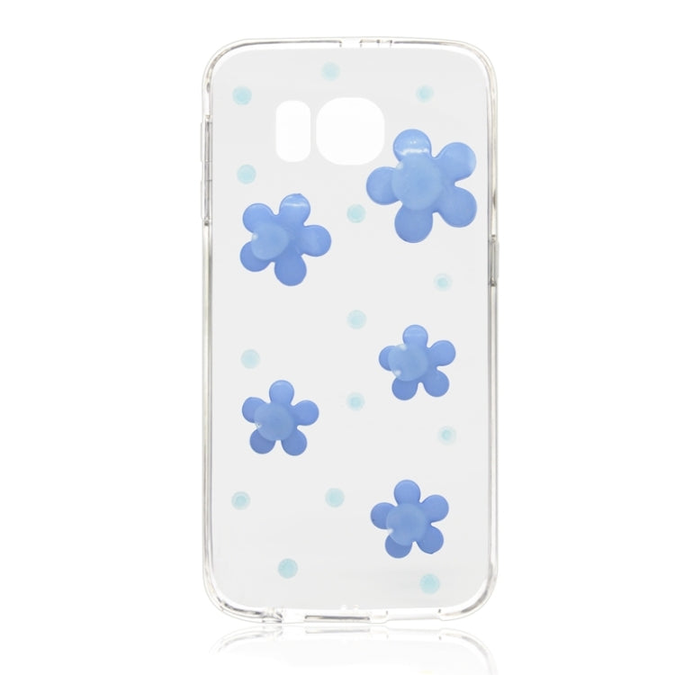 For Galaxy S6 / G920 Fashionable Ultrathin Daisy Pattern Acrylic + TPU Protective Case