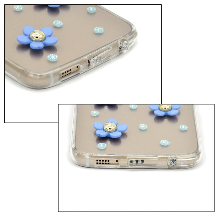 For Galaxy S6 / G920 Fashionable Ultrathin Daisy Pattern Acrylic + TPU Protective Case