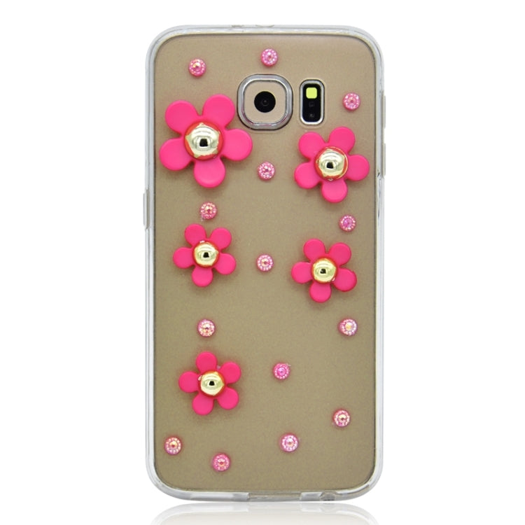 For Galaxy S6 / G920 Fashionable Ultrathin Daisy Pattern Acrylic + TPU Protective Case