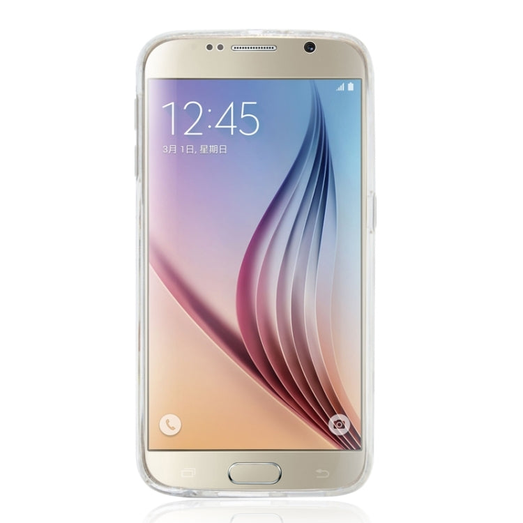 For Galaxy S6 / G920 Fashionable Ultrathin Daisy Pattern Acrylic + TPU Protective Case