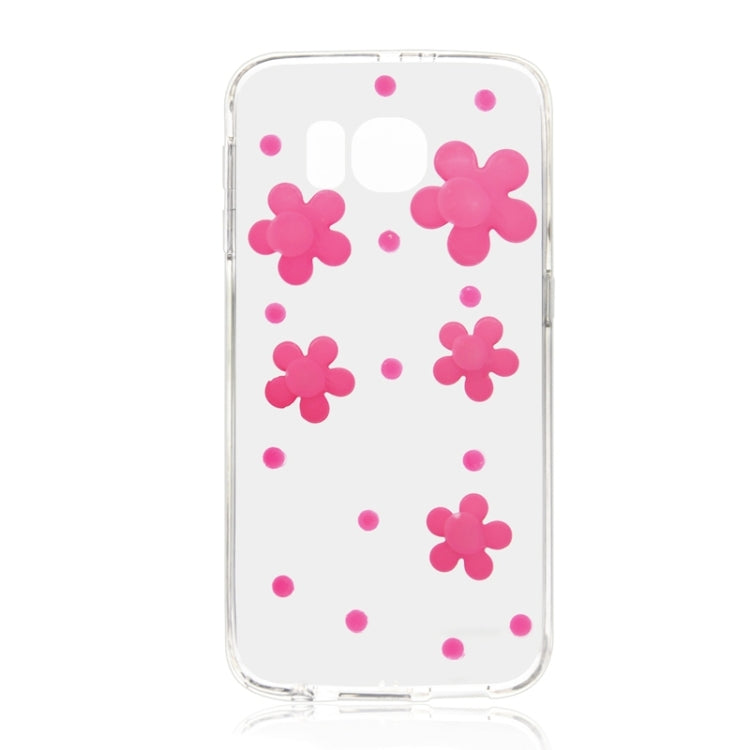 For Galaxy S6 / G920 Fashionable Ultrathin Daisy Pattern Acrylic + TPU Protective Case