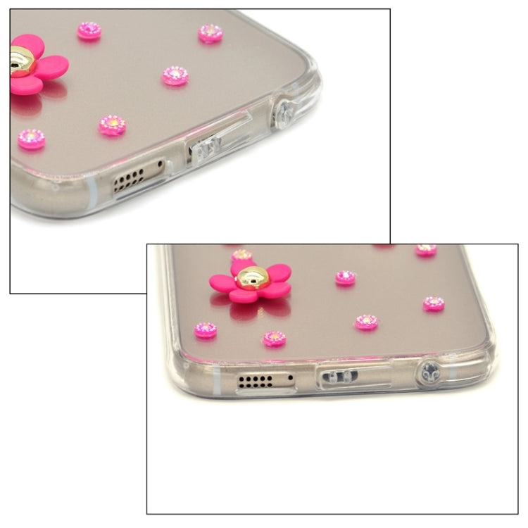 For Galaxy S6 / G920 Fashionable Ultrathin Daisy Pattern Acrylic + TPU Protective Case
