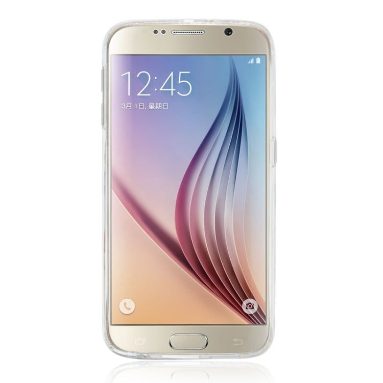 For Galaxy S6 / G920 Fashionable Ultrathin Daisy Pattern Acrylic + TPU Protective Case
