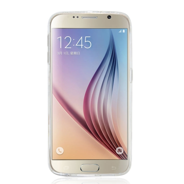 For Galaxy S6 / G920 Fashionable Ultrathin Daisy Pattern Acrylic + TPU Protective Case