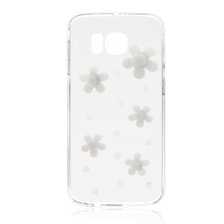 For Galaxy S6 / G920 Fashionable Ultrathin Daisy Pattern Acrylic + TPU Protective Case