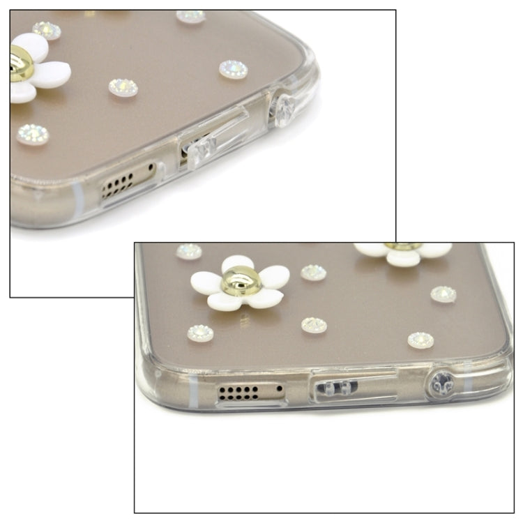 For Galaxy S6 / G920 Fashionable Ultrathin Daisy Pattern Acrylic + TPU Protective Case