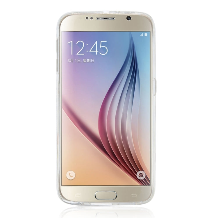 For Galaxy S6 / G920 Fashionable Ultrathin Daisy Pattern Acrylic + TPU Protective Case