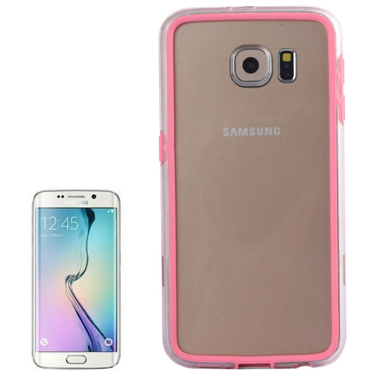 For Galaxy S6 / G920 Transparent Plastic + TPU Bumper Frame