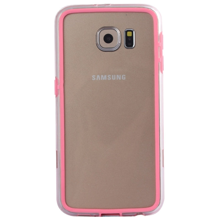 For Galaxy S6 / G920 Transparent Plastic + TPU Bumper Frame