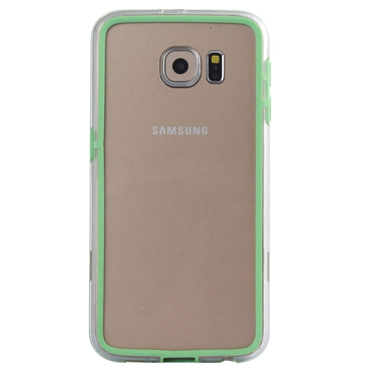 For Galaxy S6 / G920 Transparent Plastic + TPU Bumper Frame