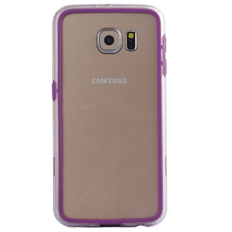 For Galaxy S6 / G920 Transparent Plastic + TPU Bumper Frame