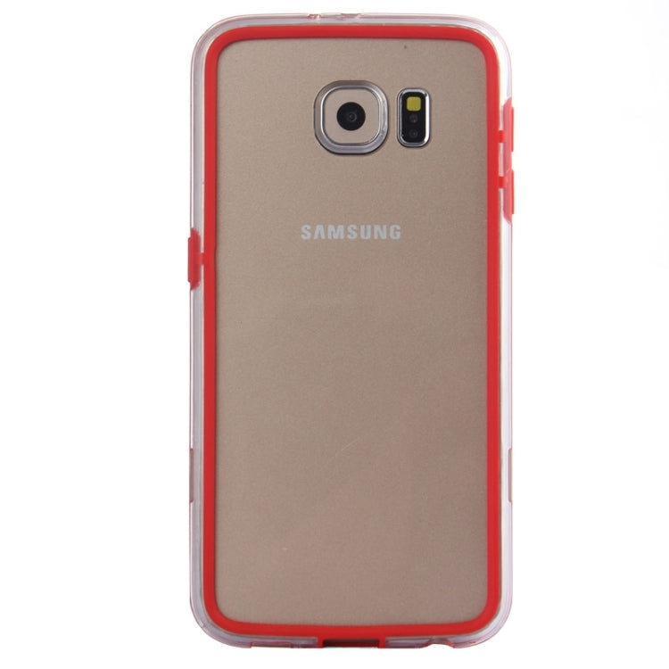 For Galaxy S6 / G920 Transparent Plastic + TPU Bumper Frame