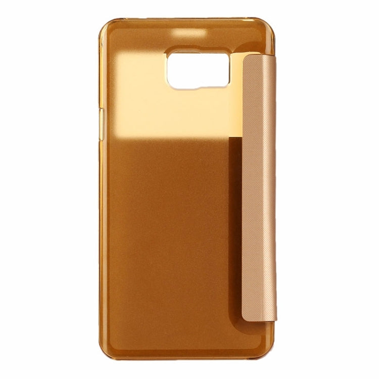 Brushed Texture Horizontal Flip PU Leather + Transparent Plastic Protective Case with Call Display ID for Galaxy Note 5