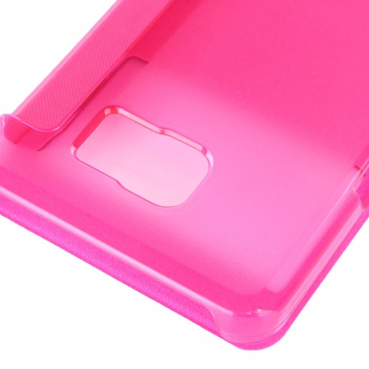 Brushed Texture Horizontal Flip PU Leather + Transparent Plastic Protective Case with Call Display ID for Galaxy Note 5