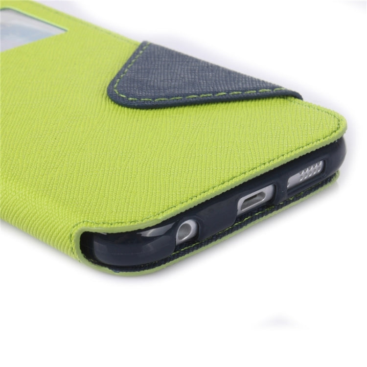 For Galaxy S6 / G920 Roar Cross Texture Flip Leather Case with Holder & Card Slot & Caller ID Window