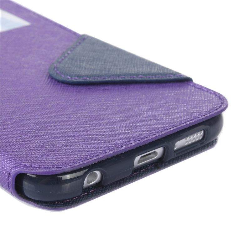 For Galaxy S6 / G920 Roar Cross Texture Flip Leather Case with Holder & Card Slot & Caller ID Window