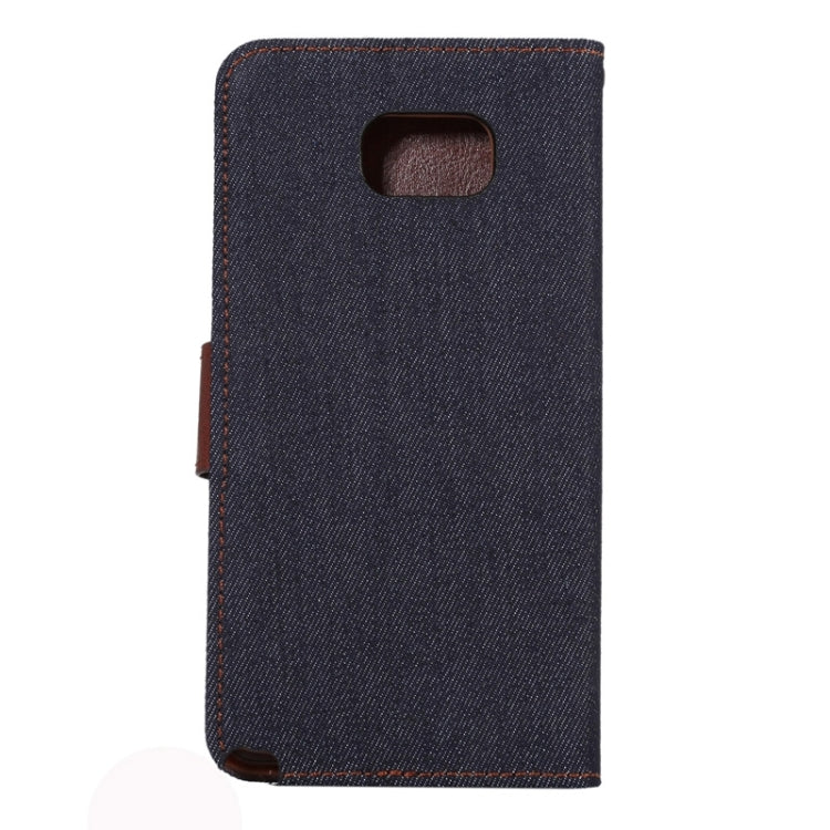 Denim Leather Case with Holder & Card Slots for Galaxy Note 5 / N920
