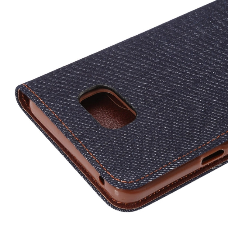 Denim Leather Case with Holder & Card Slots for Galaxy Note 5 / N920