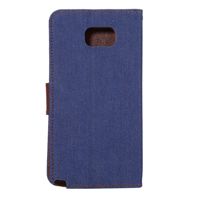 Denim Leather Case with Holder & Card Slots for Galaxy Note 5 / N920