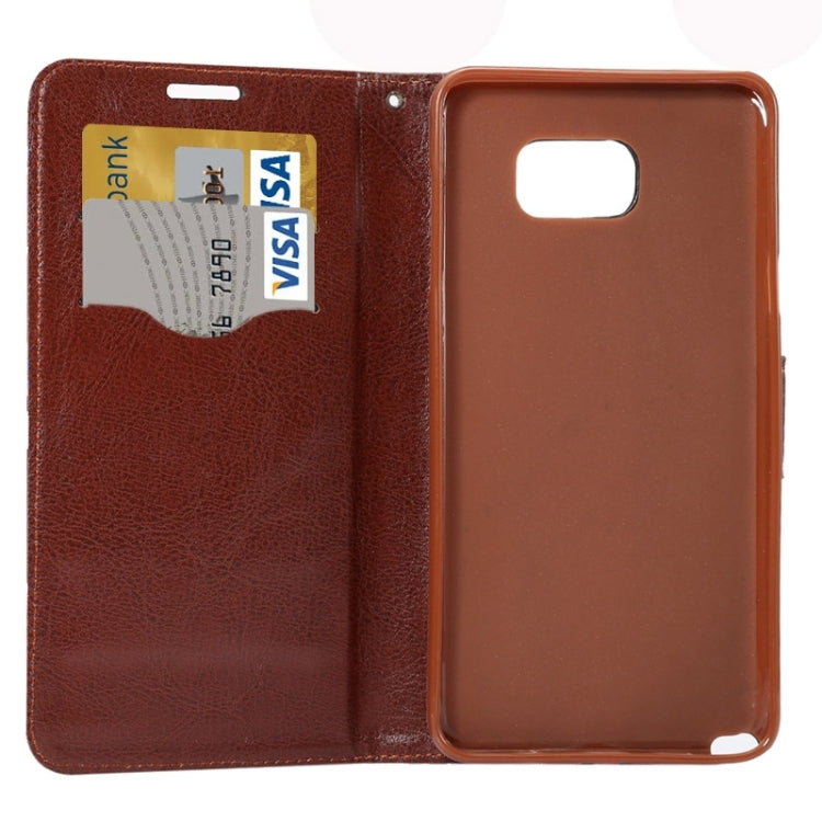 Denim Leather Case with Holder & Card Slots for Galaxy Note 5 / N920