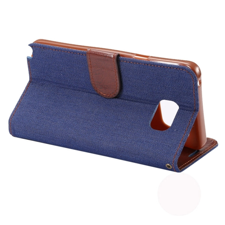 Denim Leather Case with Holder & Card Slots for Galaxy Note 5 / N920