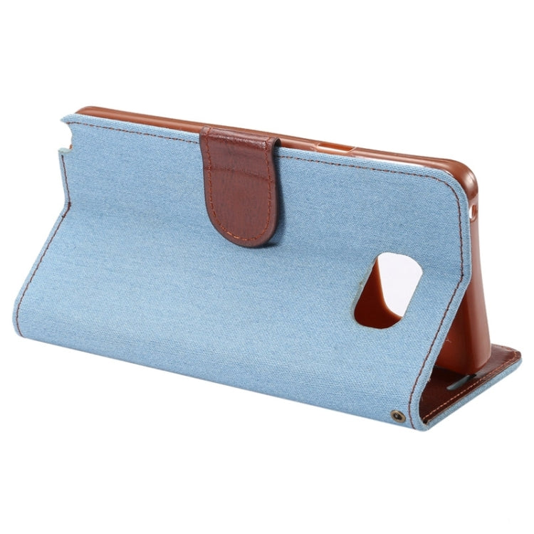 Denim Leather Case with Holder & Card Slots for Galaxy Note 5 / N920