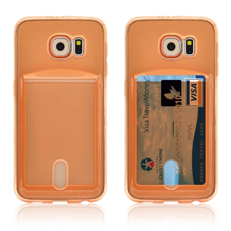 For Galaxy S6 / G920 Ultrathin TPU Case with Card Slot