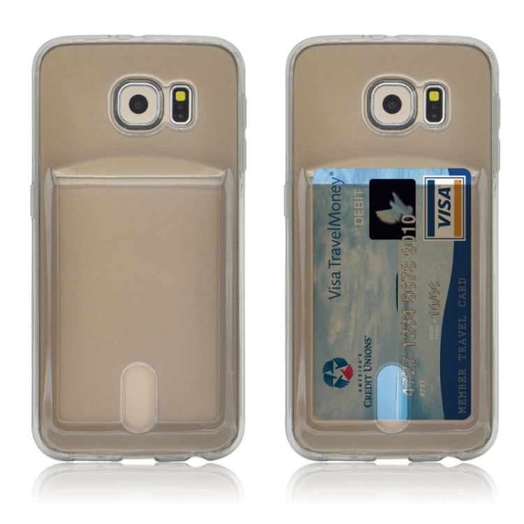 For Galaxy S6 / G920 Ultrathin TPU Case with Card Slot