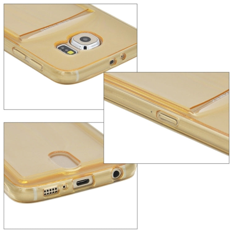 For Galaxy S6 / G920 Ultrathin TPU Case with Card Slot