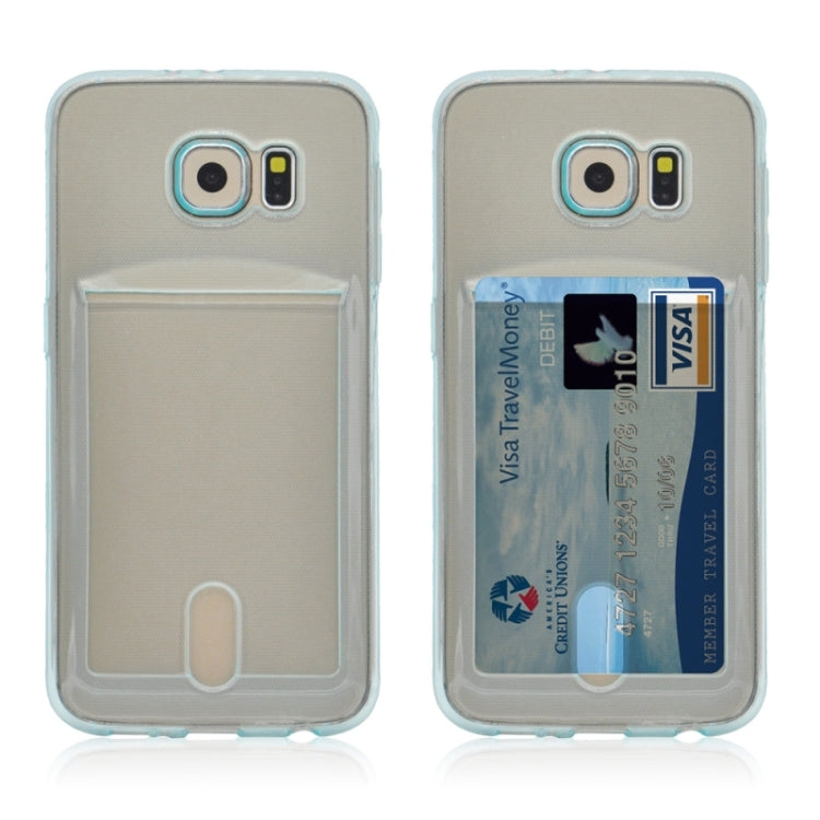 For Galaxy S6 / G920 Ultrathin TPU Case with Card Slot