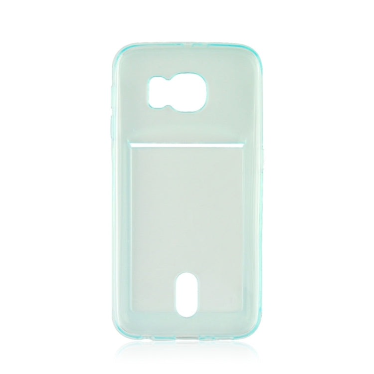 For Galaxy S6 / G920 Ultrathin TPU Case with Card Slot