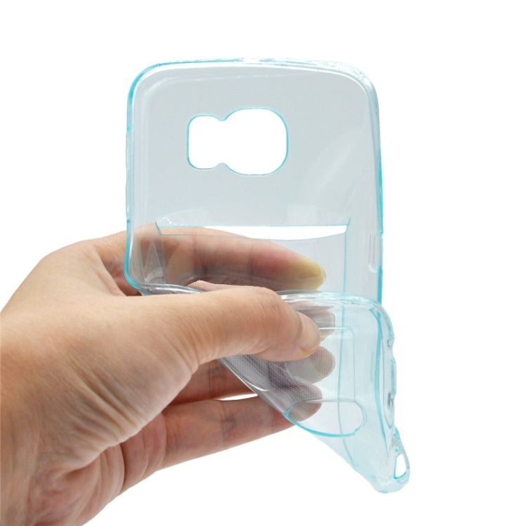 For Galaxy S6 / G920 Ultrathin TPU Case with Card Slot