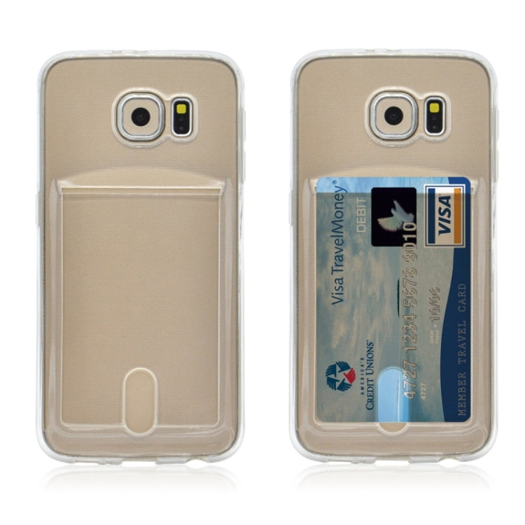 For Galaxy S6 / G920 Ultrathin TPU Case with Card Slot